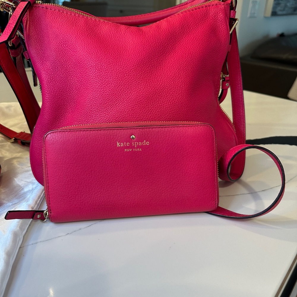 Kate Spade Pink Purse and Wallet Set